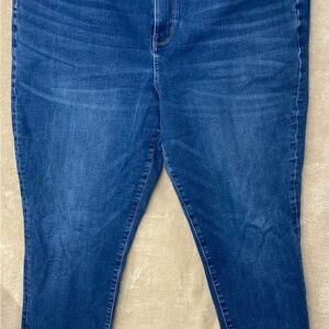 American Eagle Outfitters Deep Blue Highest Rise  Skinny Jeans